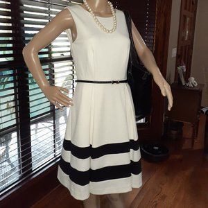 BLACK AND WINTER WHITE DRESS